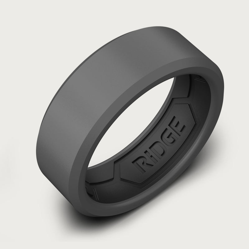 8mm Silicone Ring Set - Gunmetal