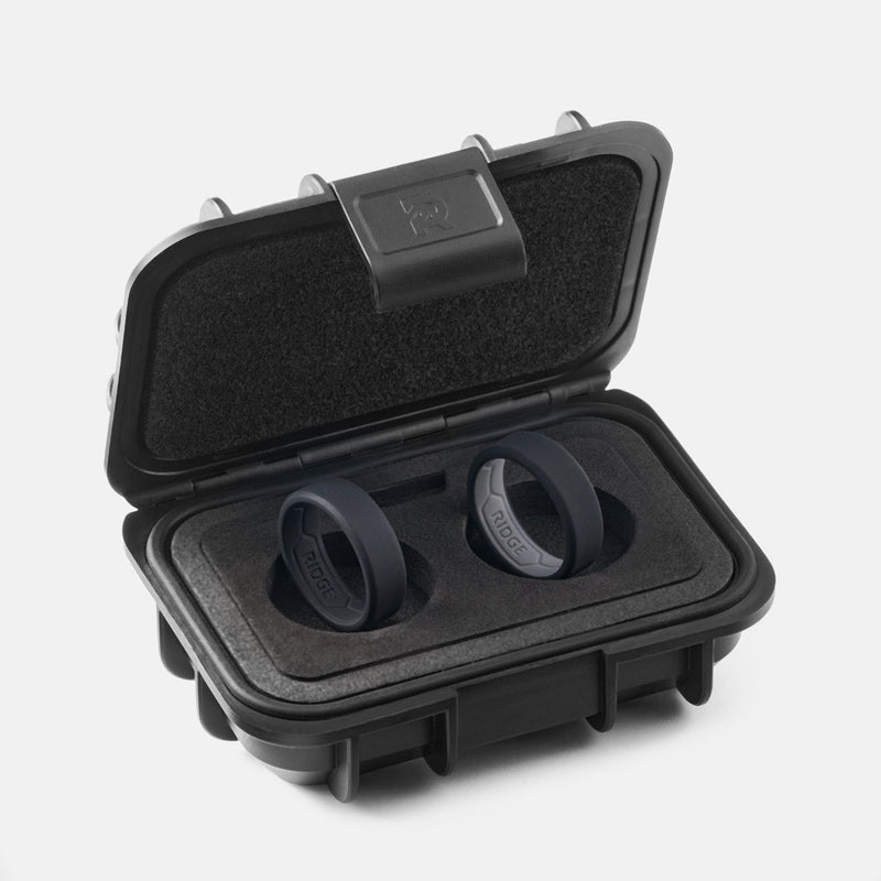 8mm Silicone Ring Set - Royal Black