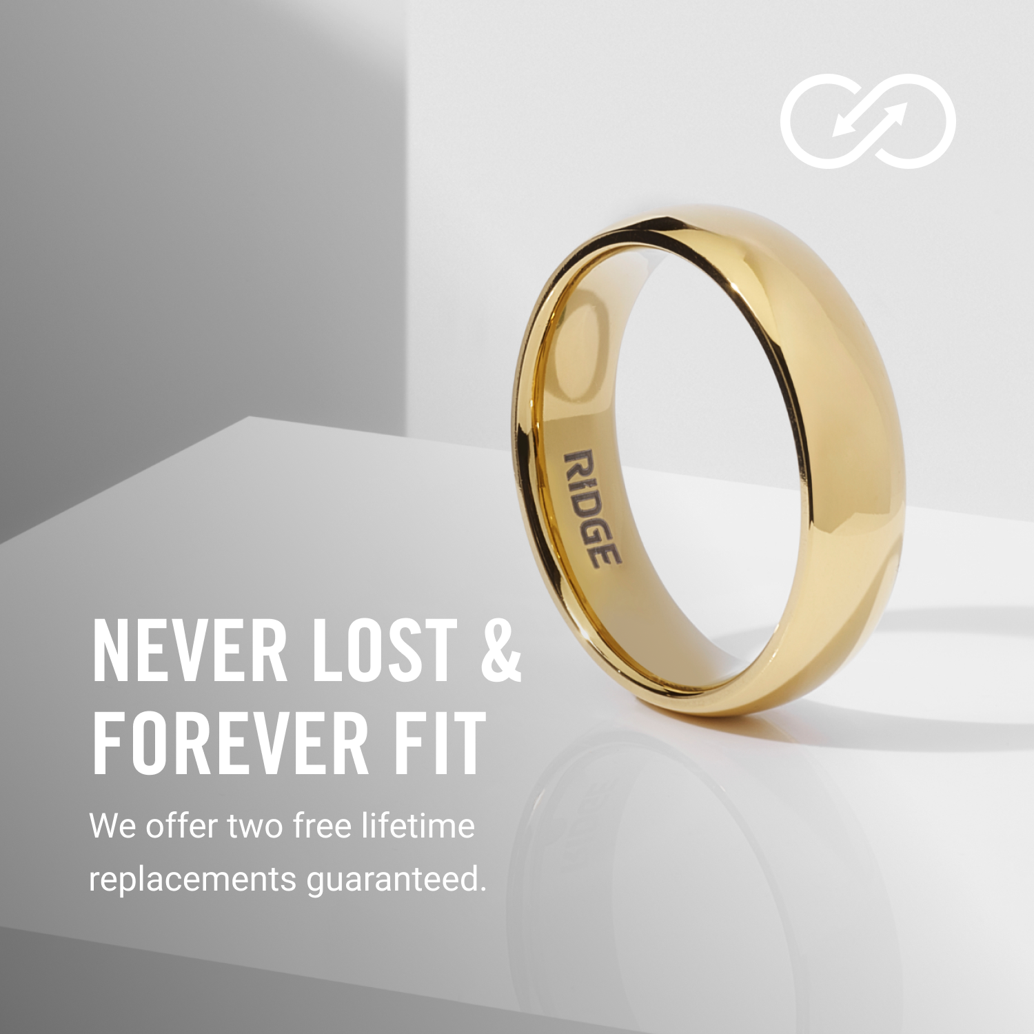 6mm Rounded Ring Set - 24K Gold - Tantalum