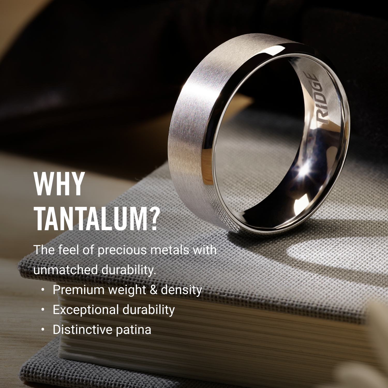 6mm Rounded Ring Set - Platinum - Tantalum