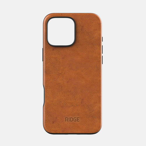 Ridge Phone Case - Tobacco Brown Leather - iPhone 16 Pro Max